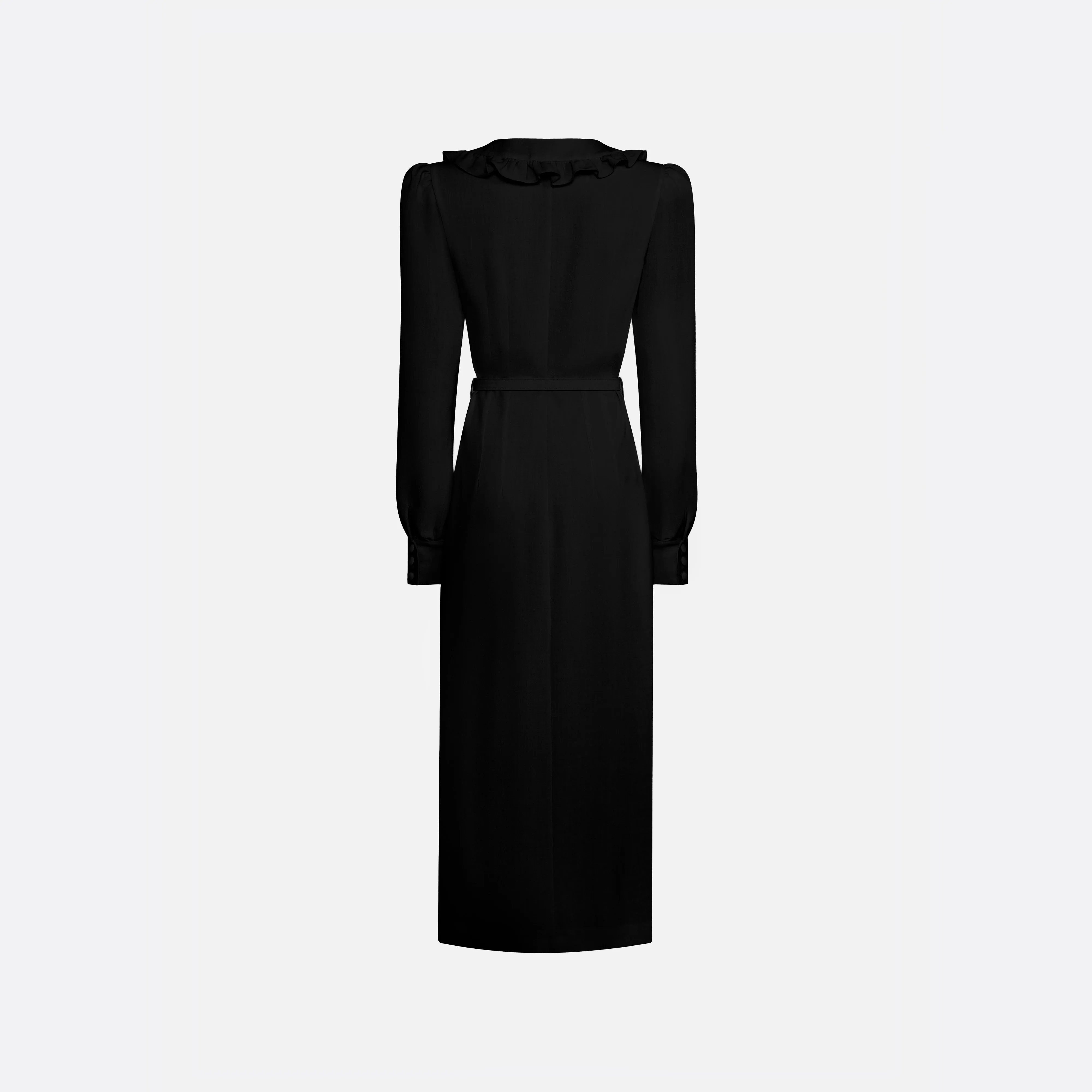 LIGHT WOOL CRÊPE MIDI DRESS WITH V-NECKLINE sold by Alessandra Rich product image thumbnail 5