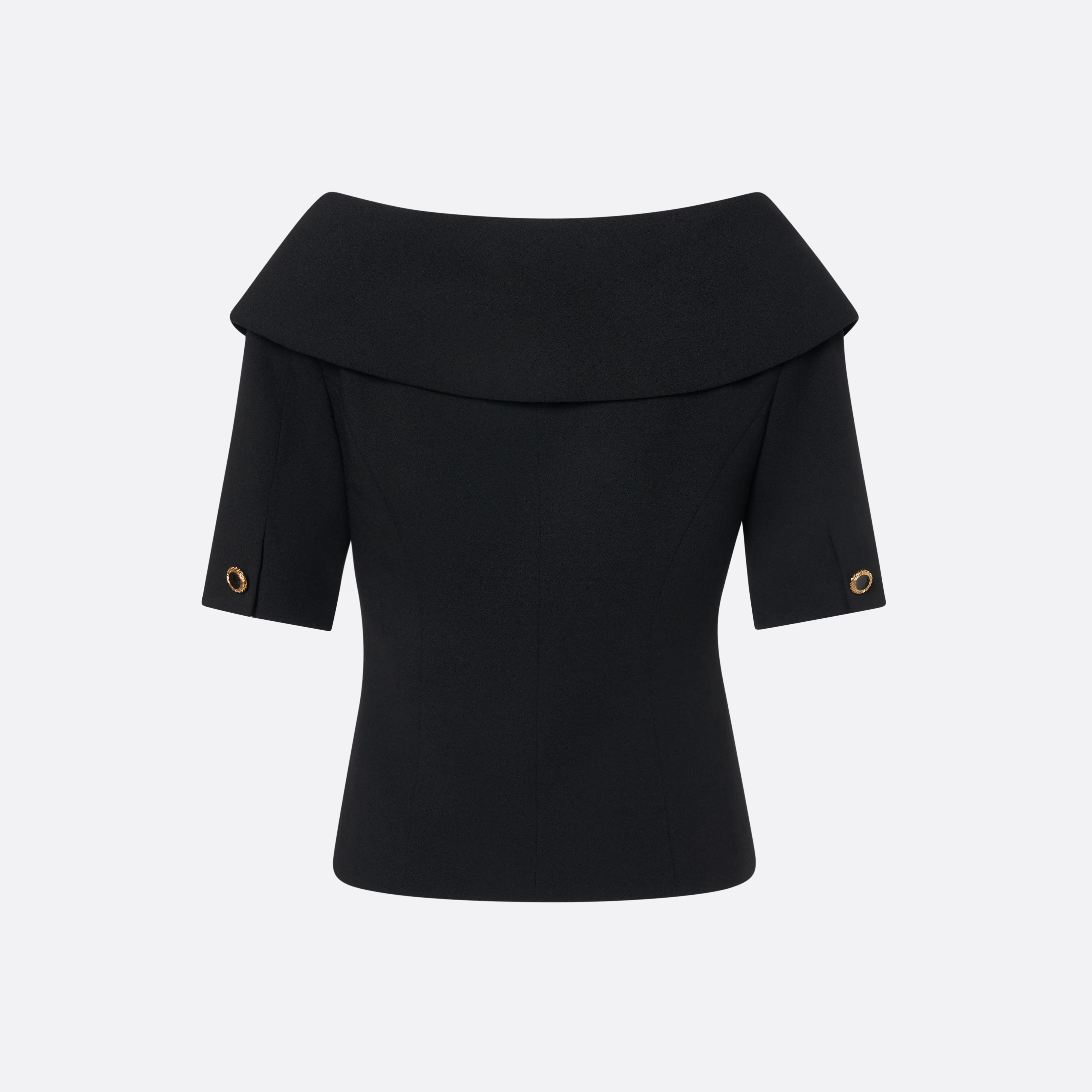 WOOL CRÊPE OFF-SHOULDER JACKET sold by Alessandra Rich product image thumbnail 5