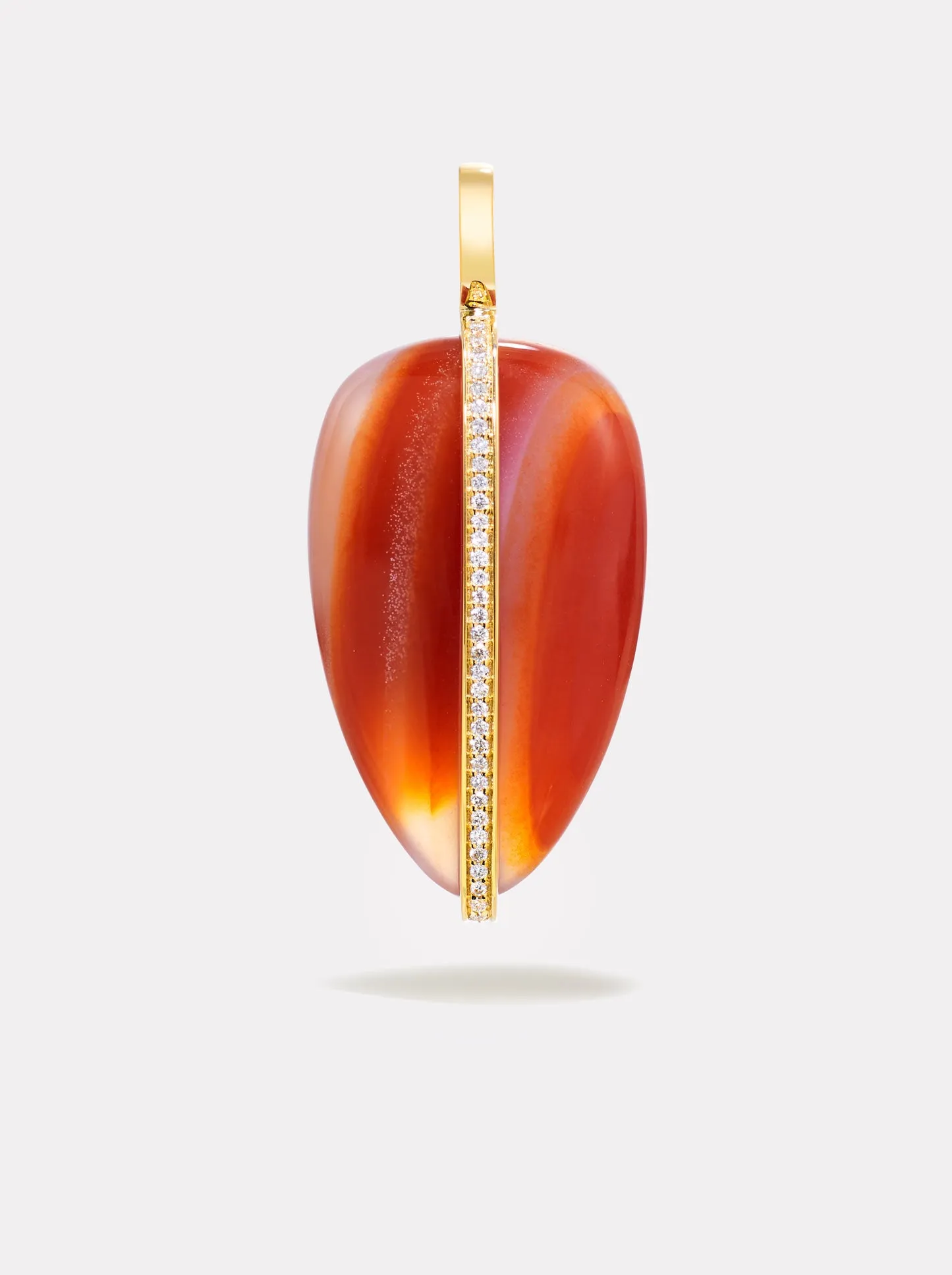 Large Diamond Pebble Pendant | Red Carnelian sold by By Pariah product image thumbnail 2