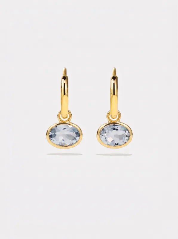 Orbit Hoops - Aquamarine made by By Pariah