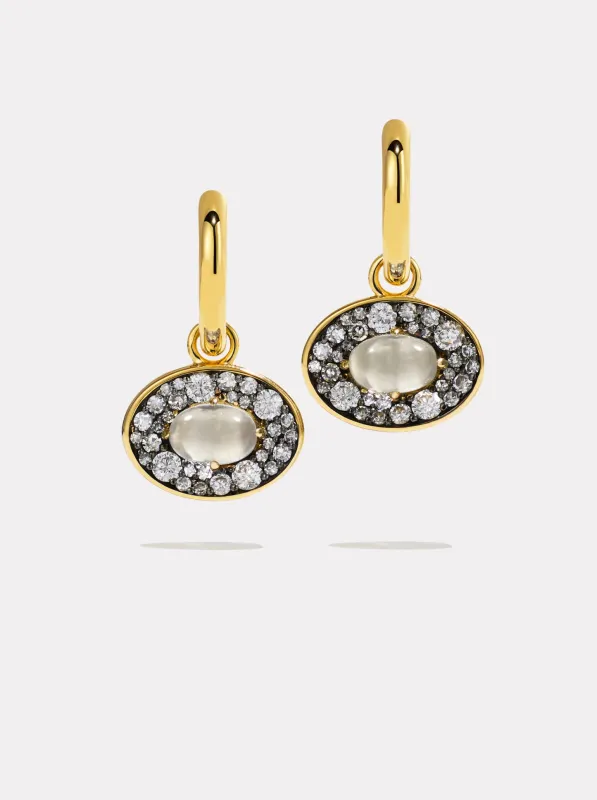 Reverie Hoops - White Topaz made by By Pariah