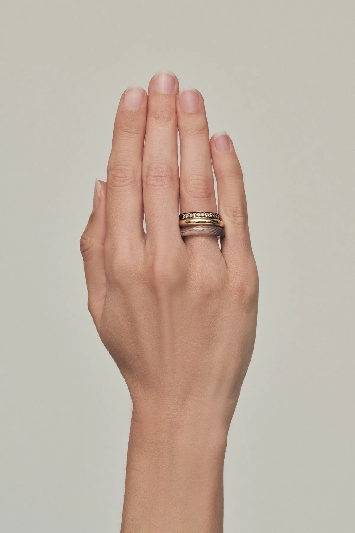Chubby Champagne Diamond Band - Rose Gold sold by By Pariah product image thumbnail 2