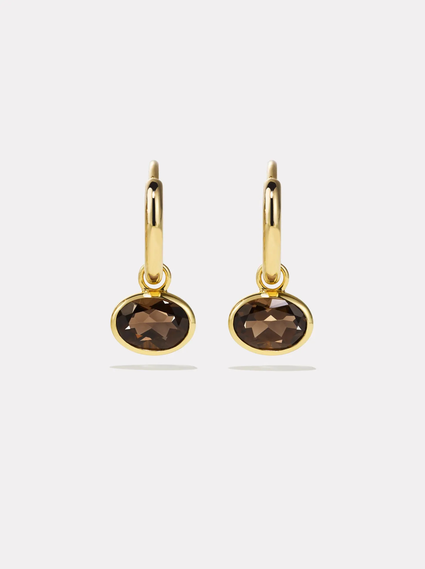 Orbit Hoops - Smokey Quartz sold by By Pariah