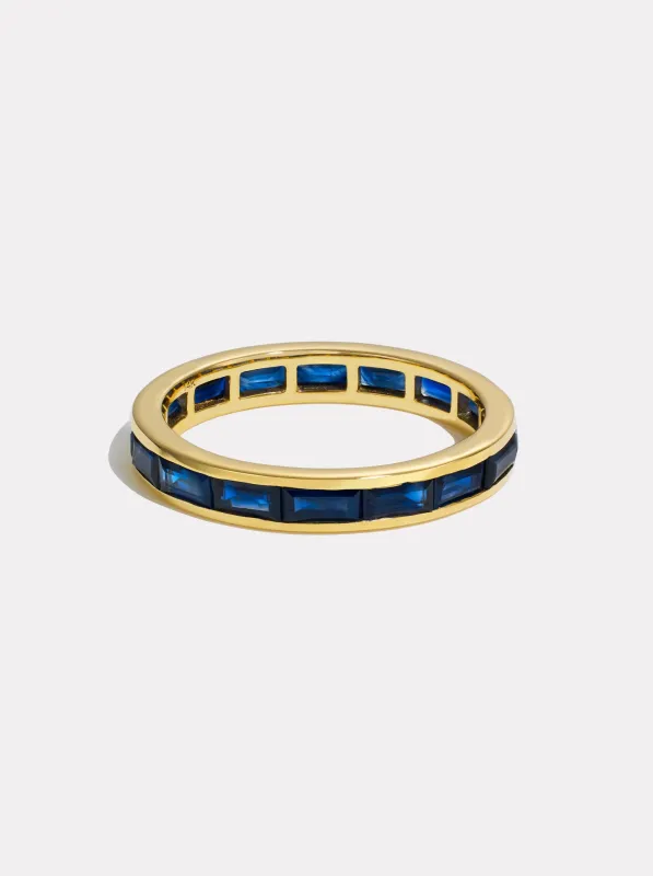 Prism Stacking Ring - Navy Sapphire made by By Pariah
