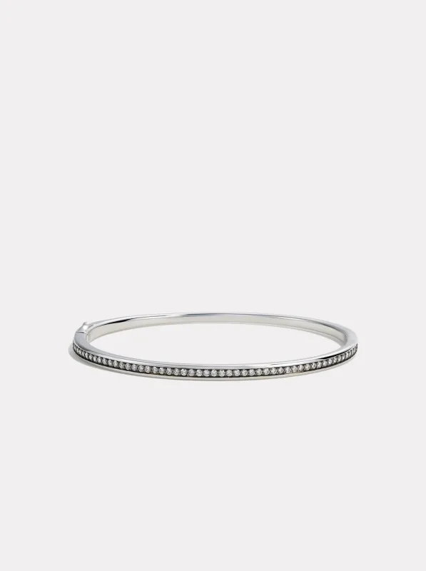 Classic Diamond Bangle | Silver made by By Pariah