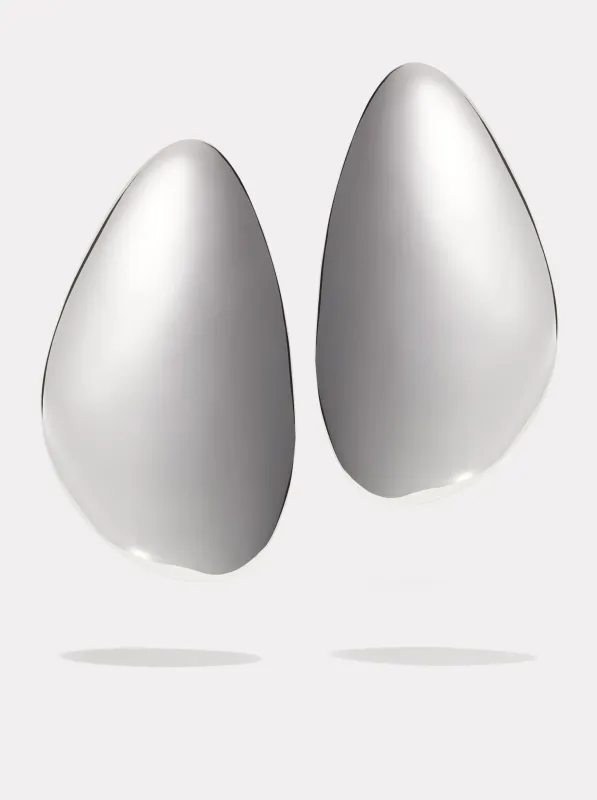Large Sculptural Earrings Silver made by By Pariah