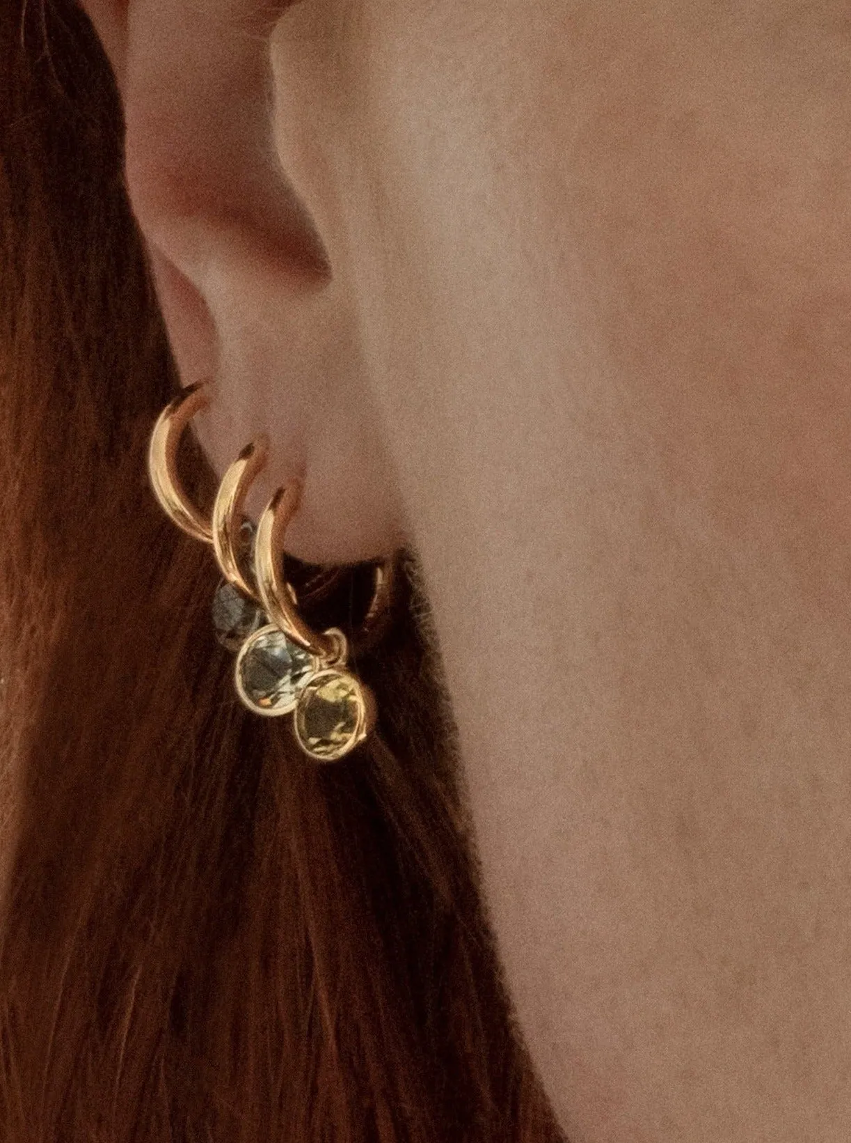 Orbit Hoops - Lemon Quartz sold by By Pariah product image thumbnail 4