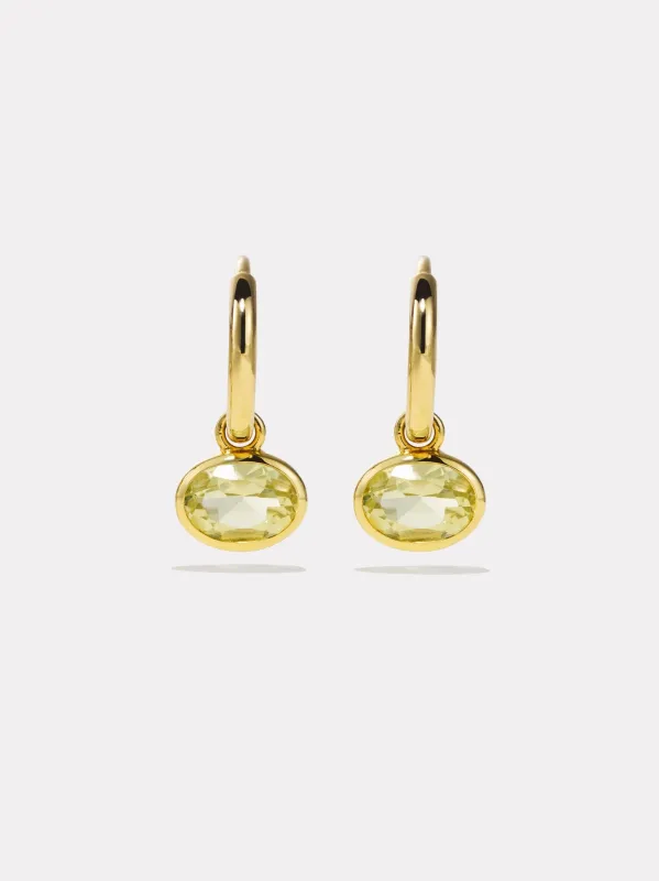 Orbit Hoops - Lemon Quartz made by By Pariah