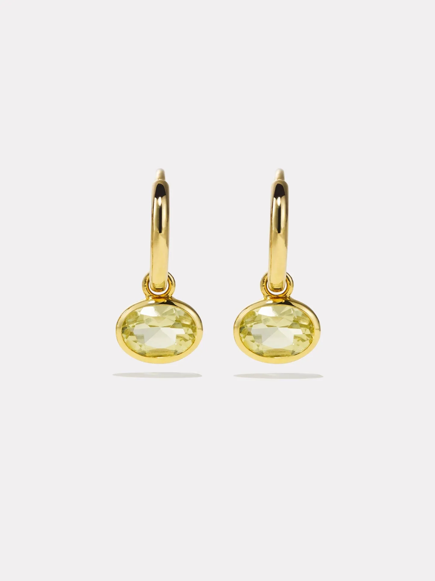 Orbit Hoops - Lemon Quartz sold by By Pariah