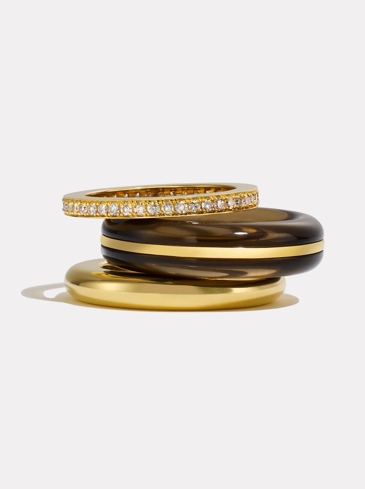 Stack_Classic Ring Stack | Smokey Quartz - 57 sold by By Pariah product image thumbnail 4