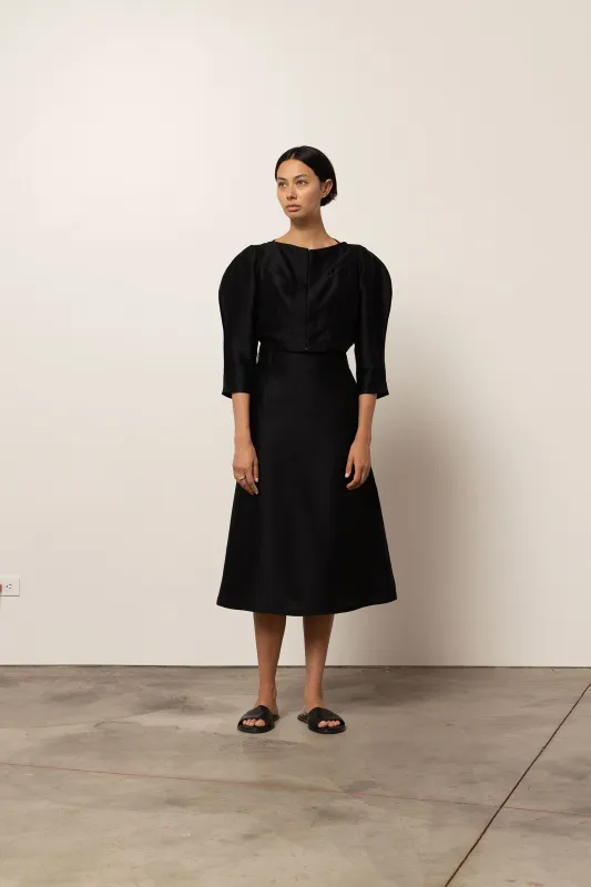 CLARE SKIRT - BLACK made by CHELSEA MAK