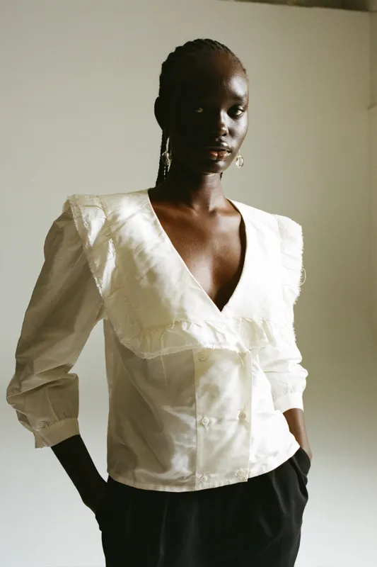 VIENNA BLOUSE — WHITE made by CHELSEA MAK