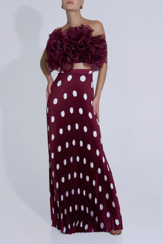 Cou Cou Top - Wine Organza made by L'IDÉE