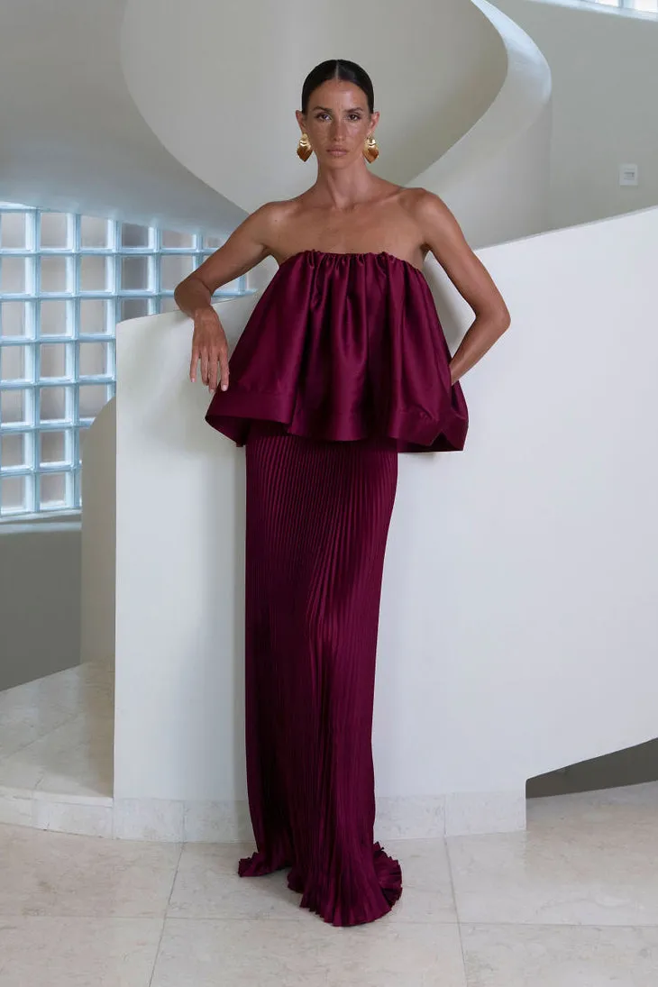 Gala Skirt - Wine sold by L'IDÉE product image thumbnail 3