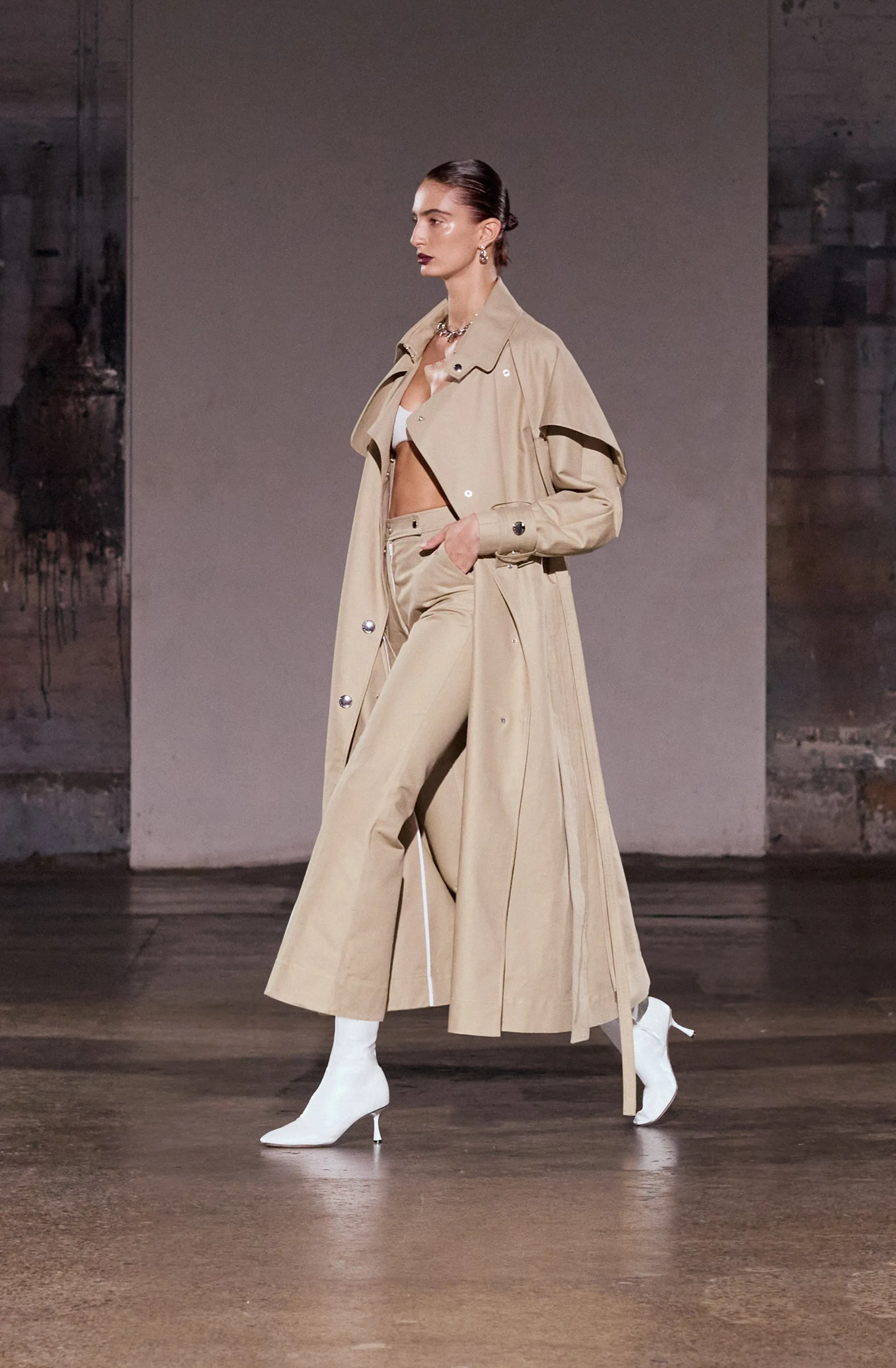 Lettini Crop Flare Pant | Stone sold by STUDIO AMELIA product image thumbnail 4