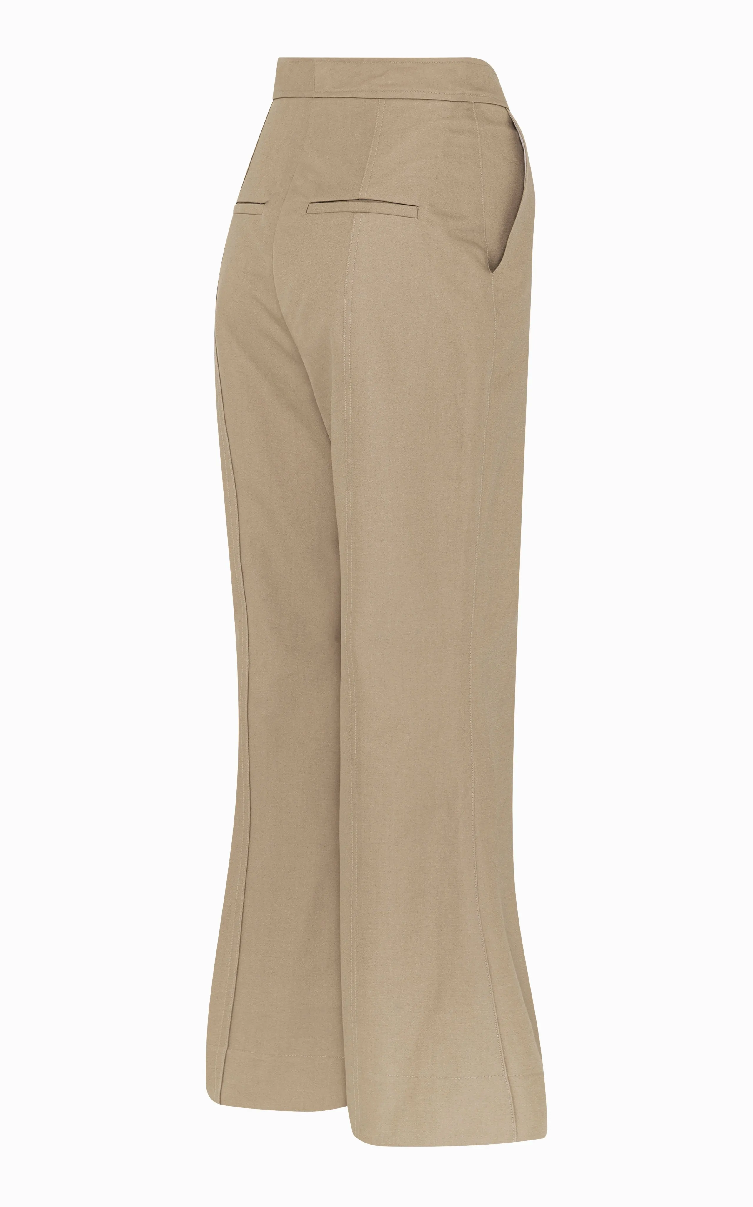 Lettini Crop Flare Pant | Stone sold by STUDIO AMELIA product image thumbnail 2