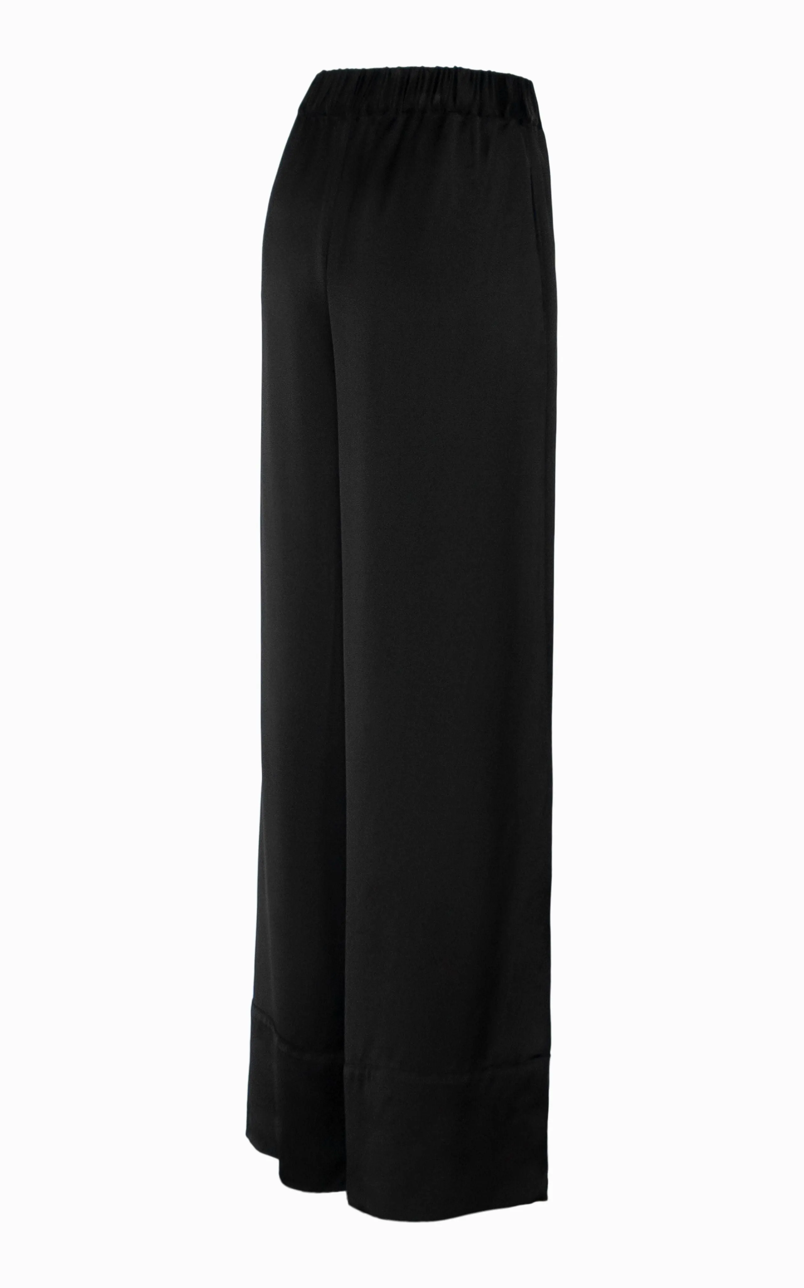 Fluid Palazzo Pant | Black Viscose sold by STUDIO AMELIA product image thumbnail 3