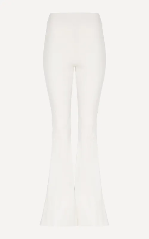 Giza Rib Flare Pant | Ivory made by STUDIO AMELIA