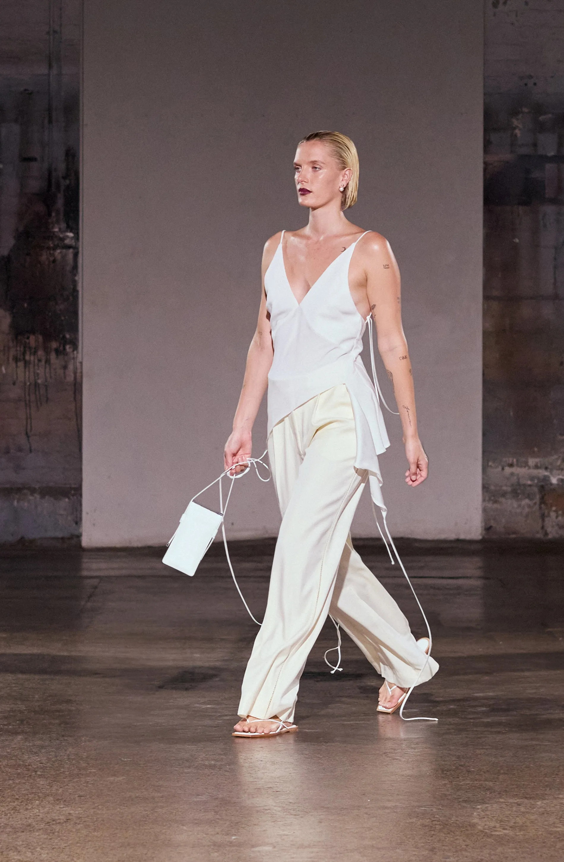 Diptych Spliced Wide Leg Pant | Ivory sold by STUDIO AMELIA product image thumbnail 4