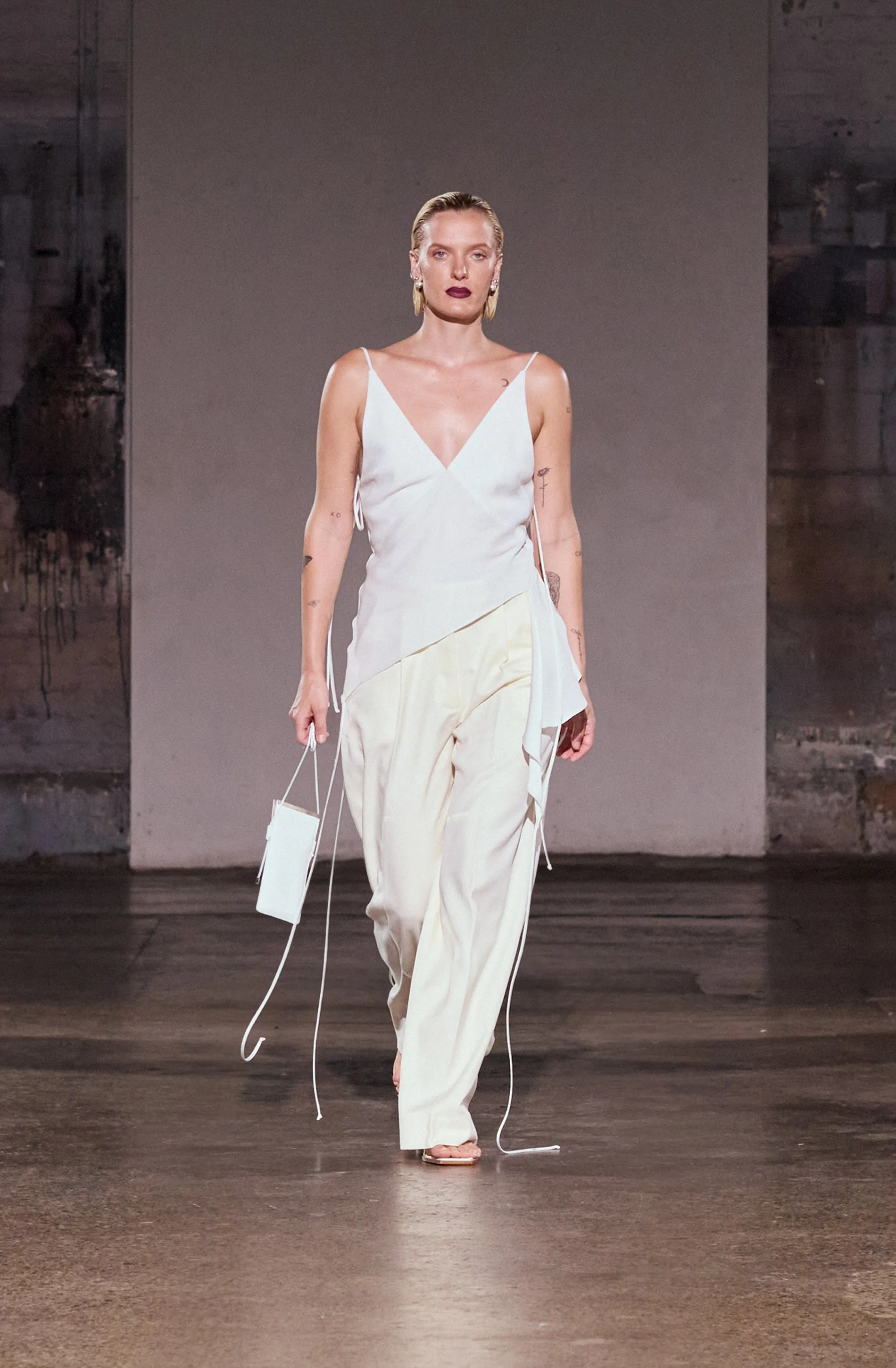 Diptych Spliced Wide Leg Pant | Ivory sold by STUDIO AMELIA product image thumbnail 3