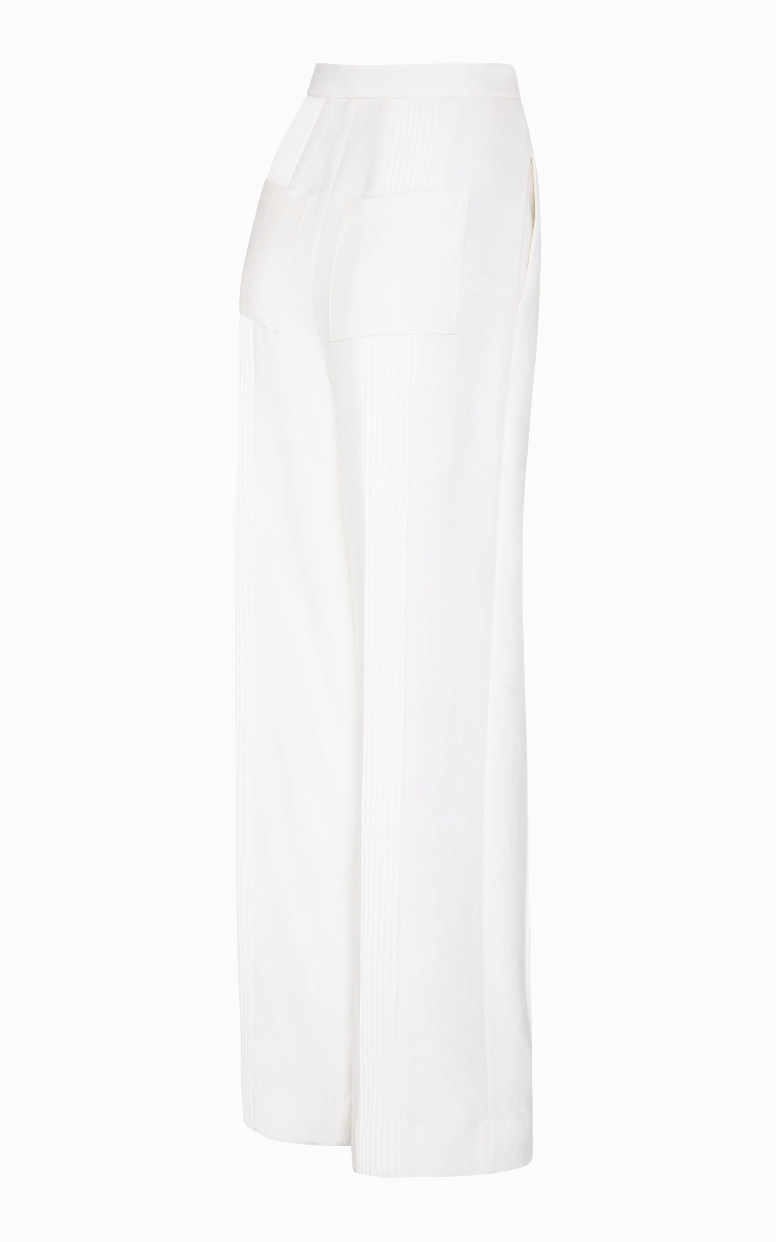 Column Pintucked Pants | Ivory sold by STUDIO AMELIA product image thumbnail 2