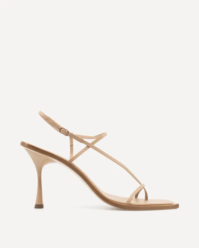 Filament 90 Heel | Beige made by STUDIO AMELIA