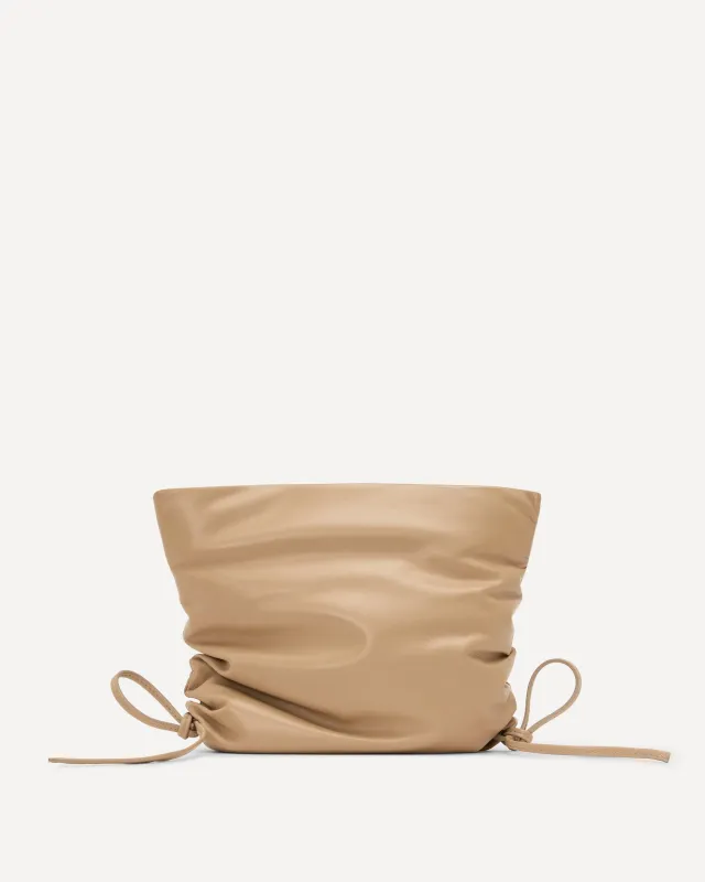 Ruched Clutch | Beige made by STUDIO AMELIA