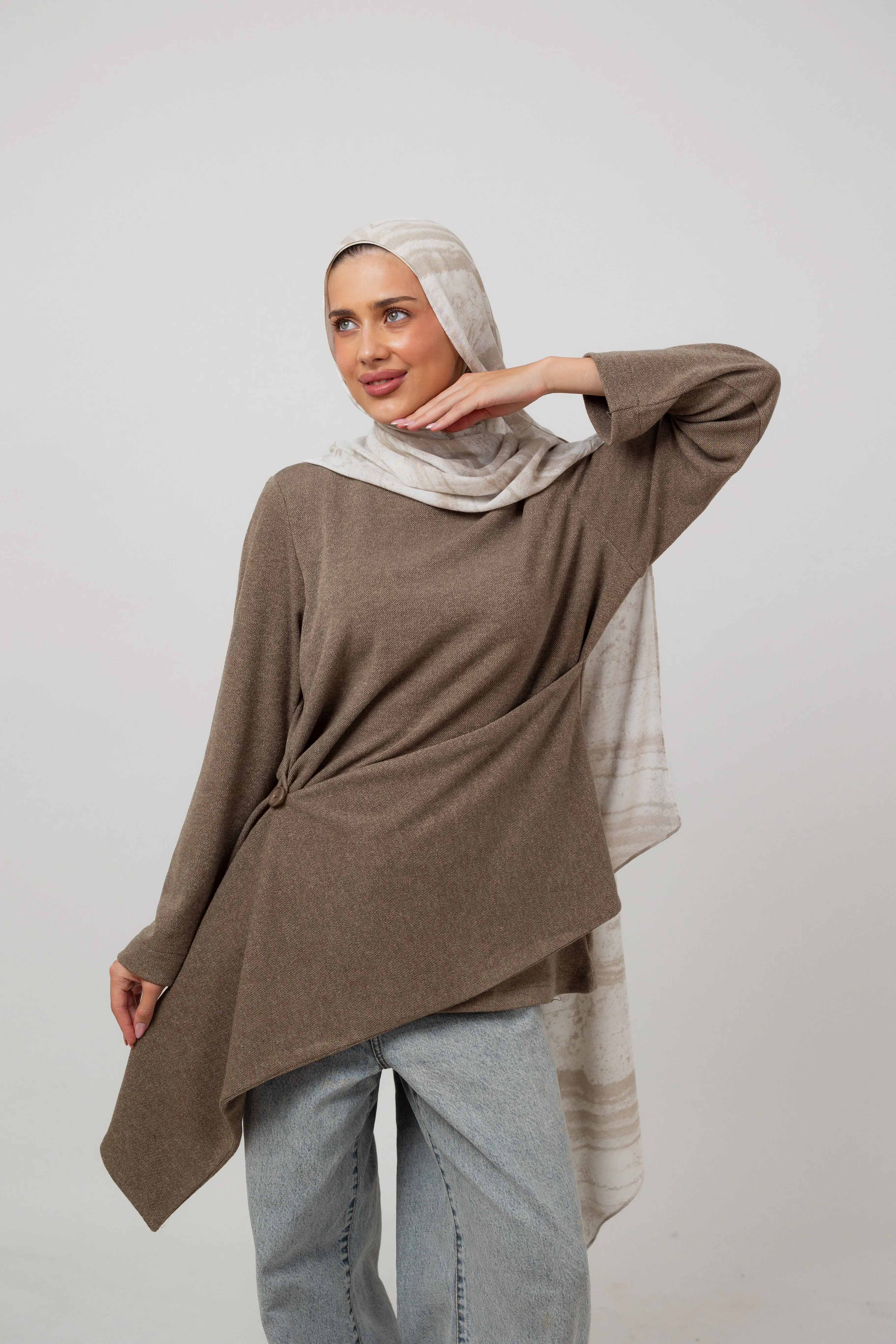 Layer up Top in Coffee sold by Jude