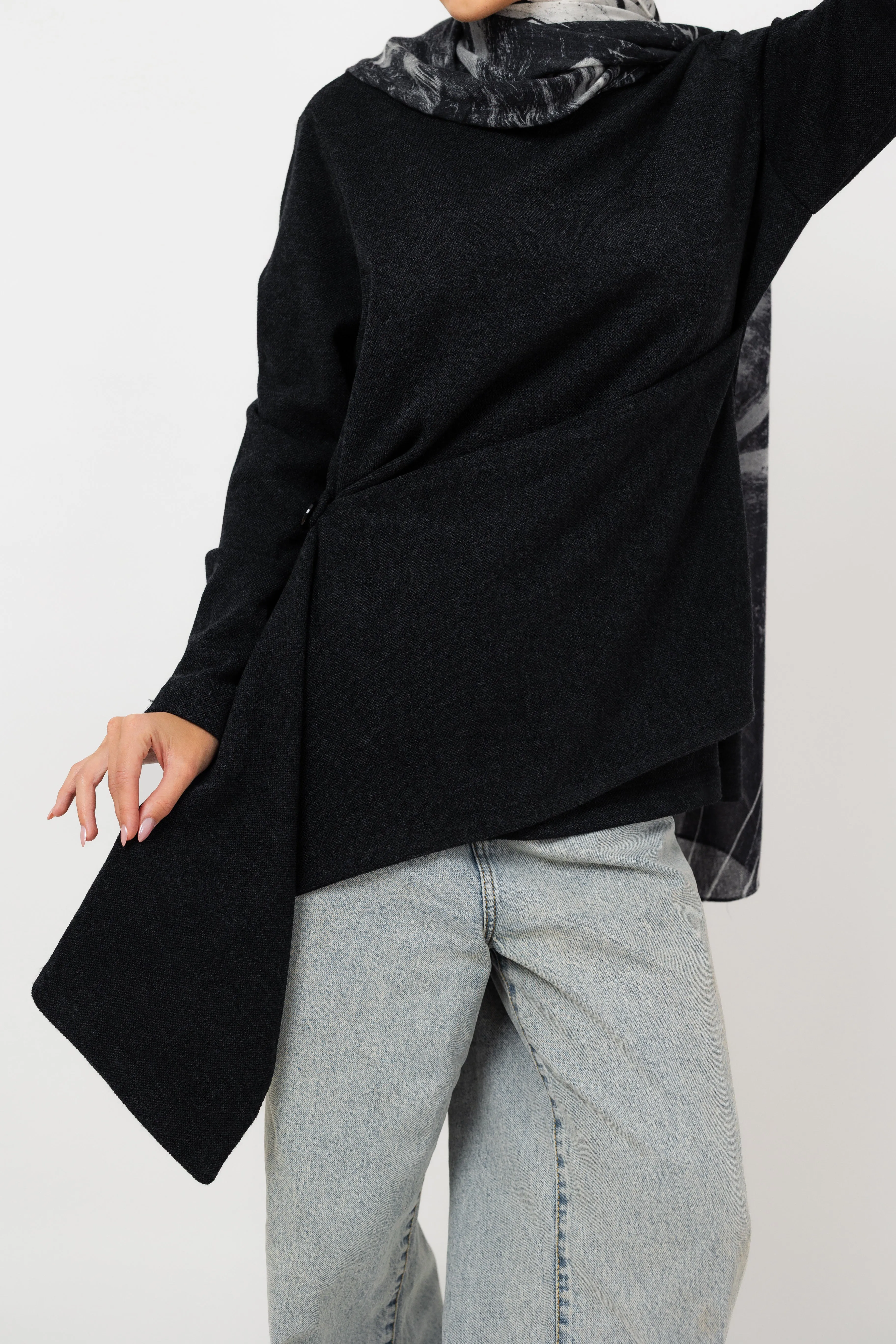 Layer up Top in Black sold by Jude