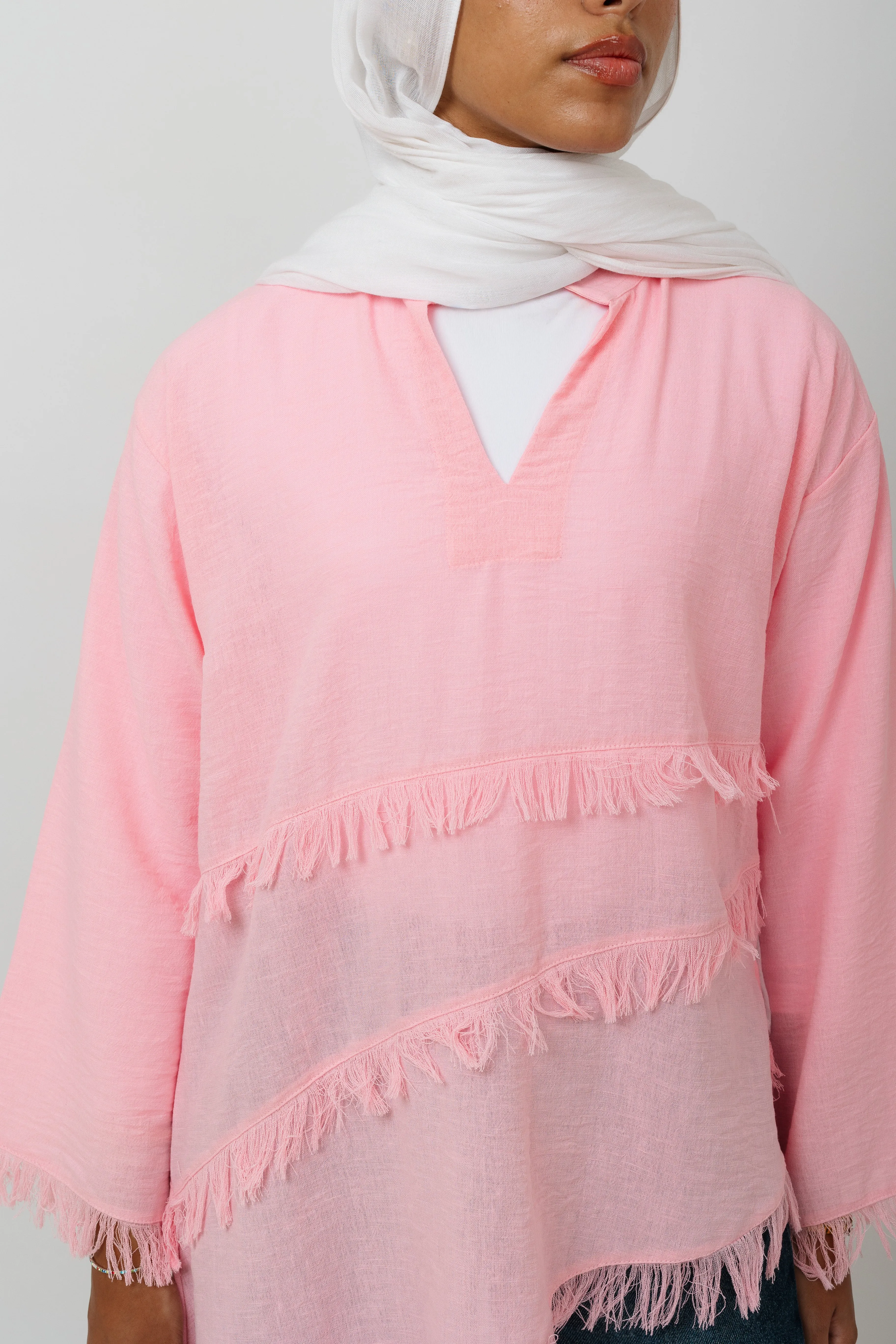 Fringe Top in Pink sold by Jude product image thumbnail 2