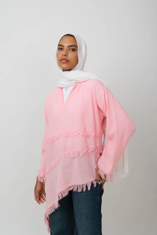 Fringe Top in Pink made by Jude