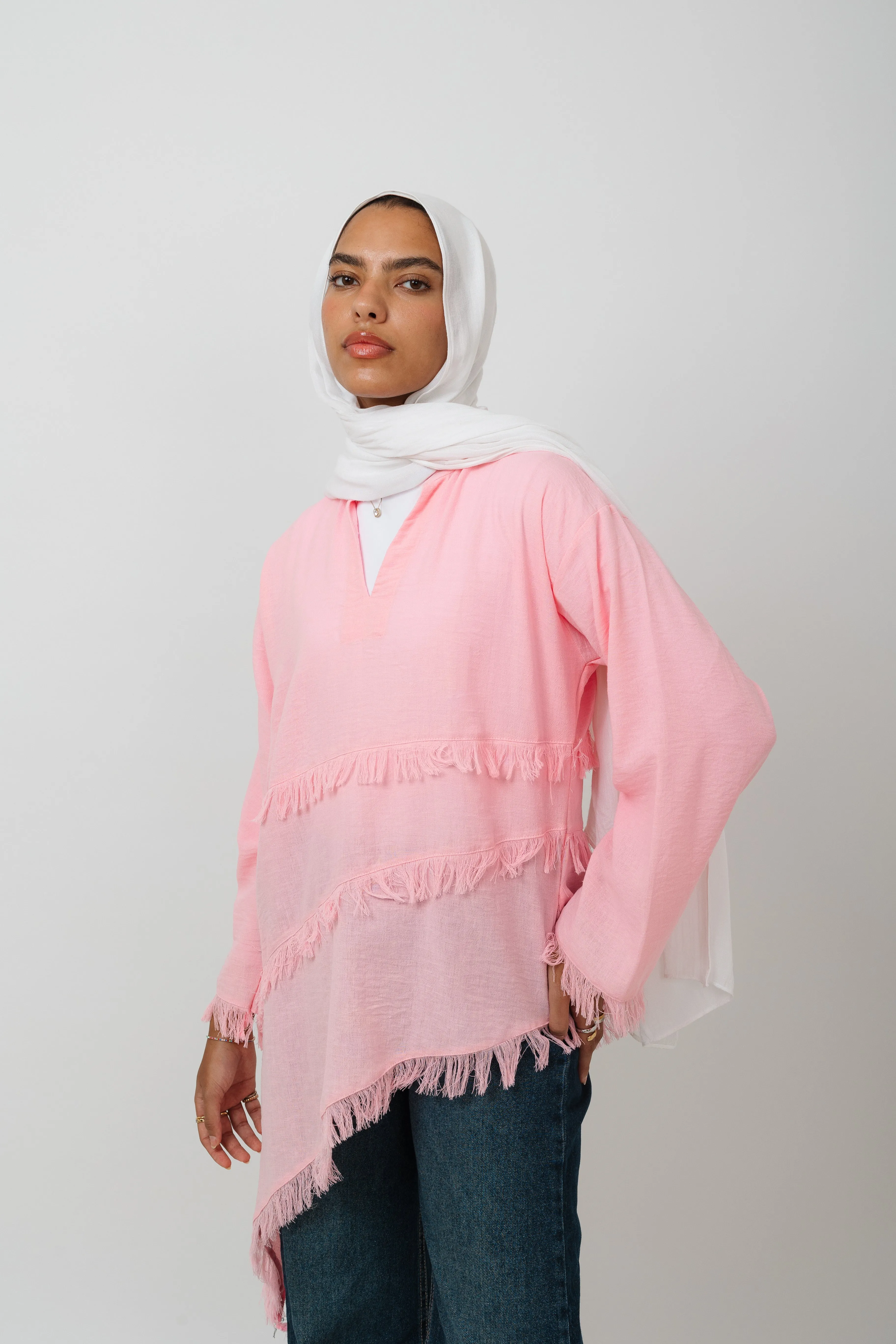 Fringe Top in Pink sold by Jude