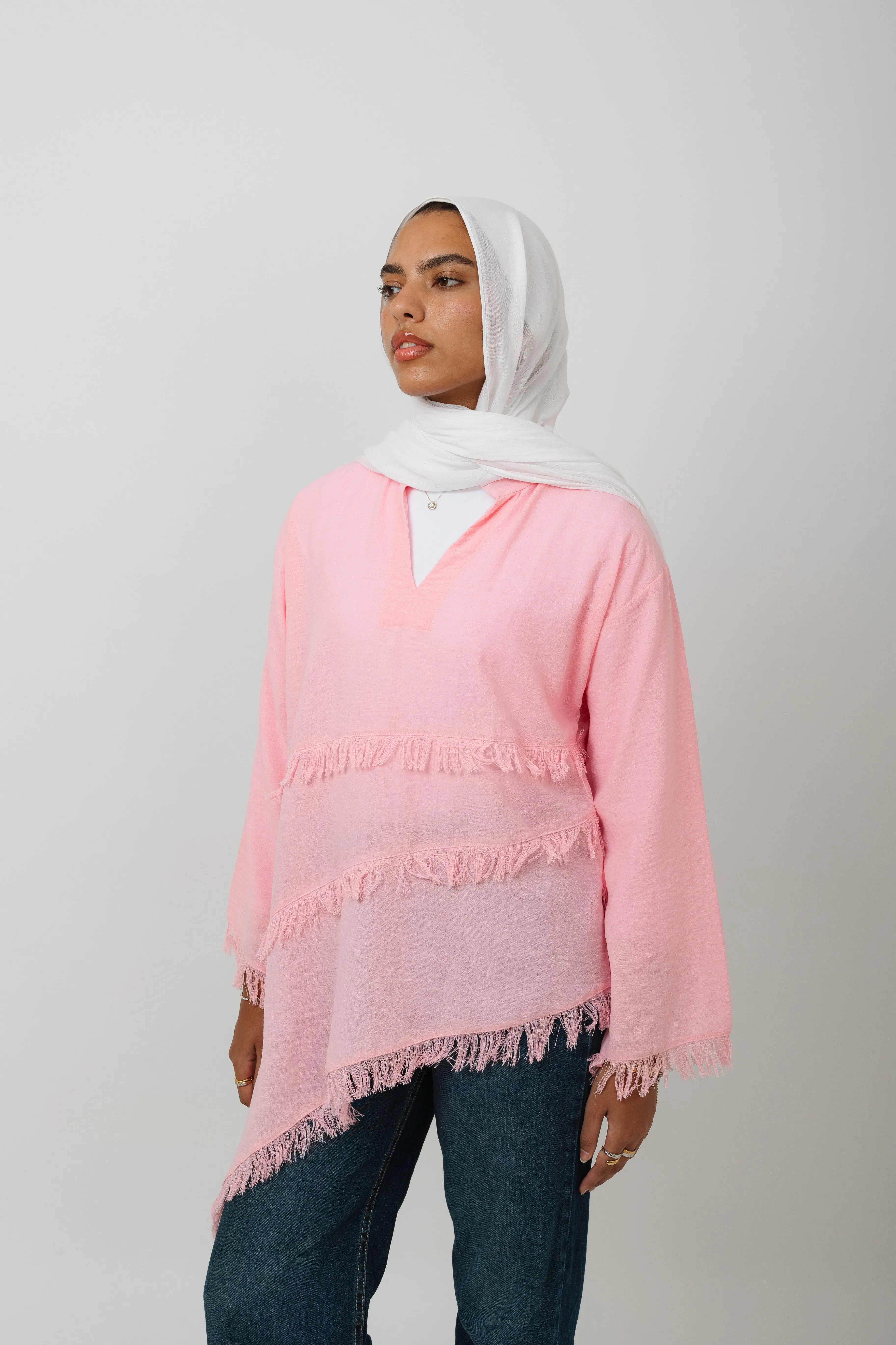 Fringe Top in Pink sold by Jude product image thumbnail 3
