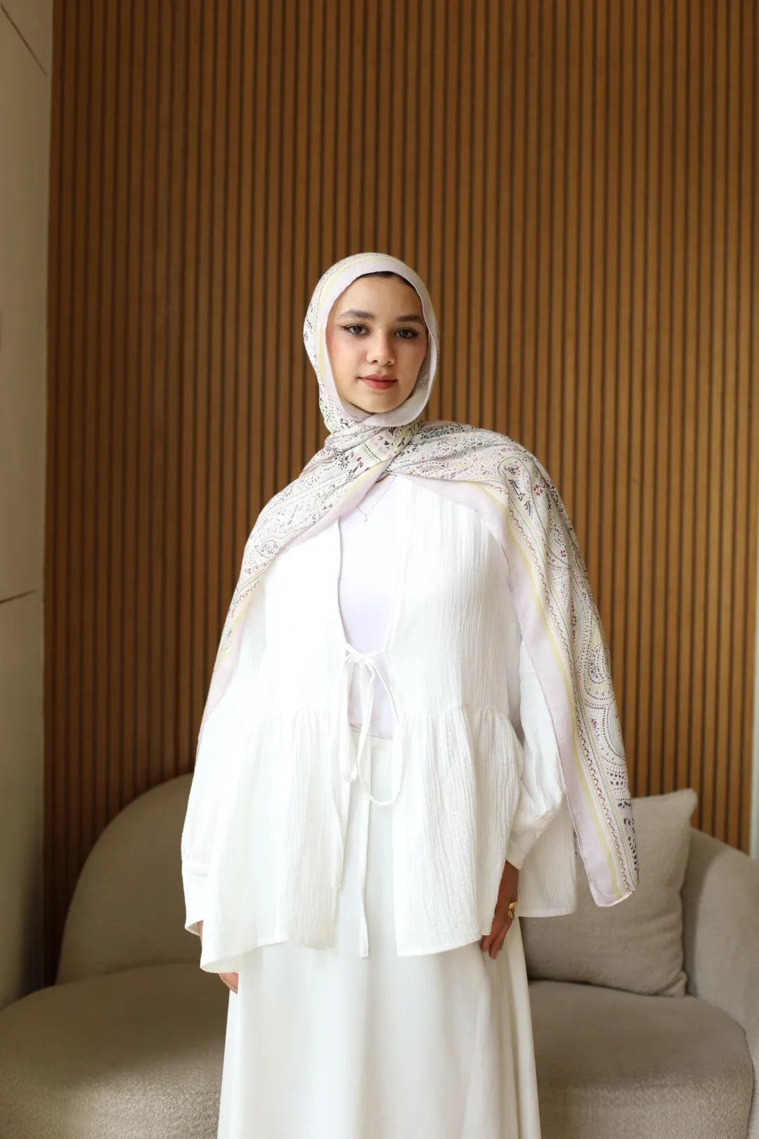 Bow Cardigan In White sold by Jude product image thumbnail 5