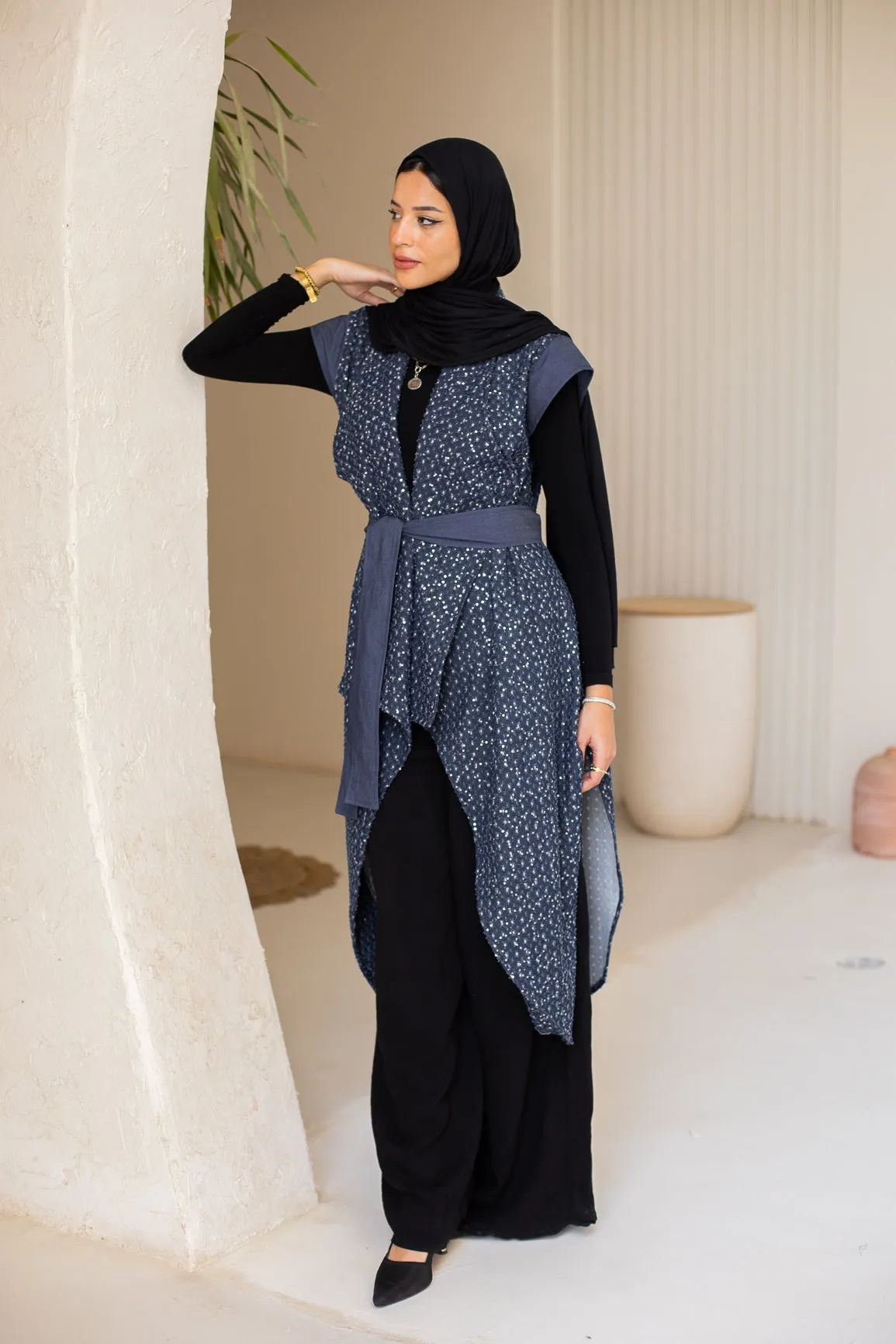 Leil Denim vest in Dark blue sold by Jude