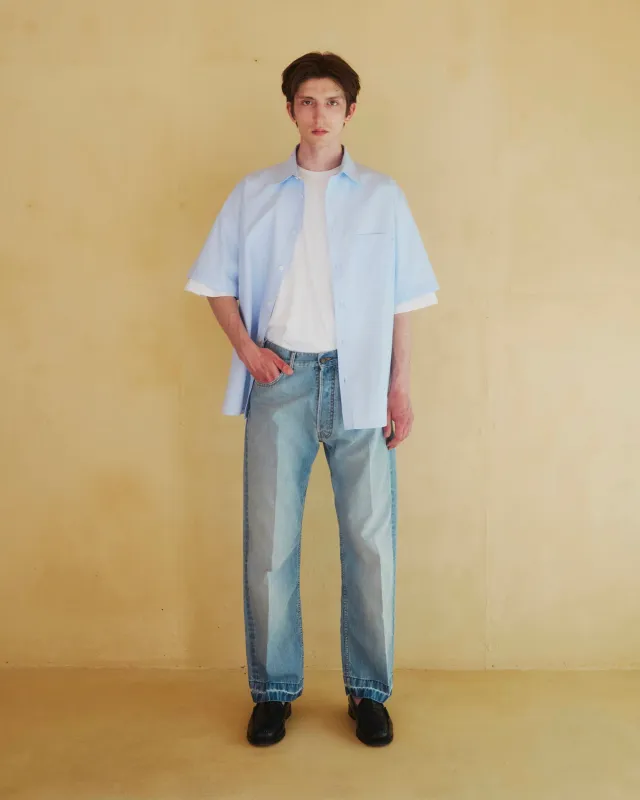 EDI - NYLON INFUSED CREASED STRAIGHT-LEG DENIM made by DARKPARK