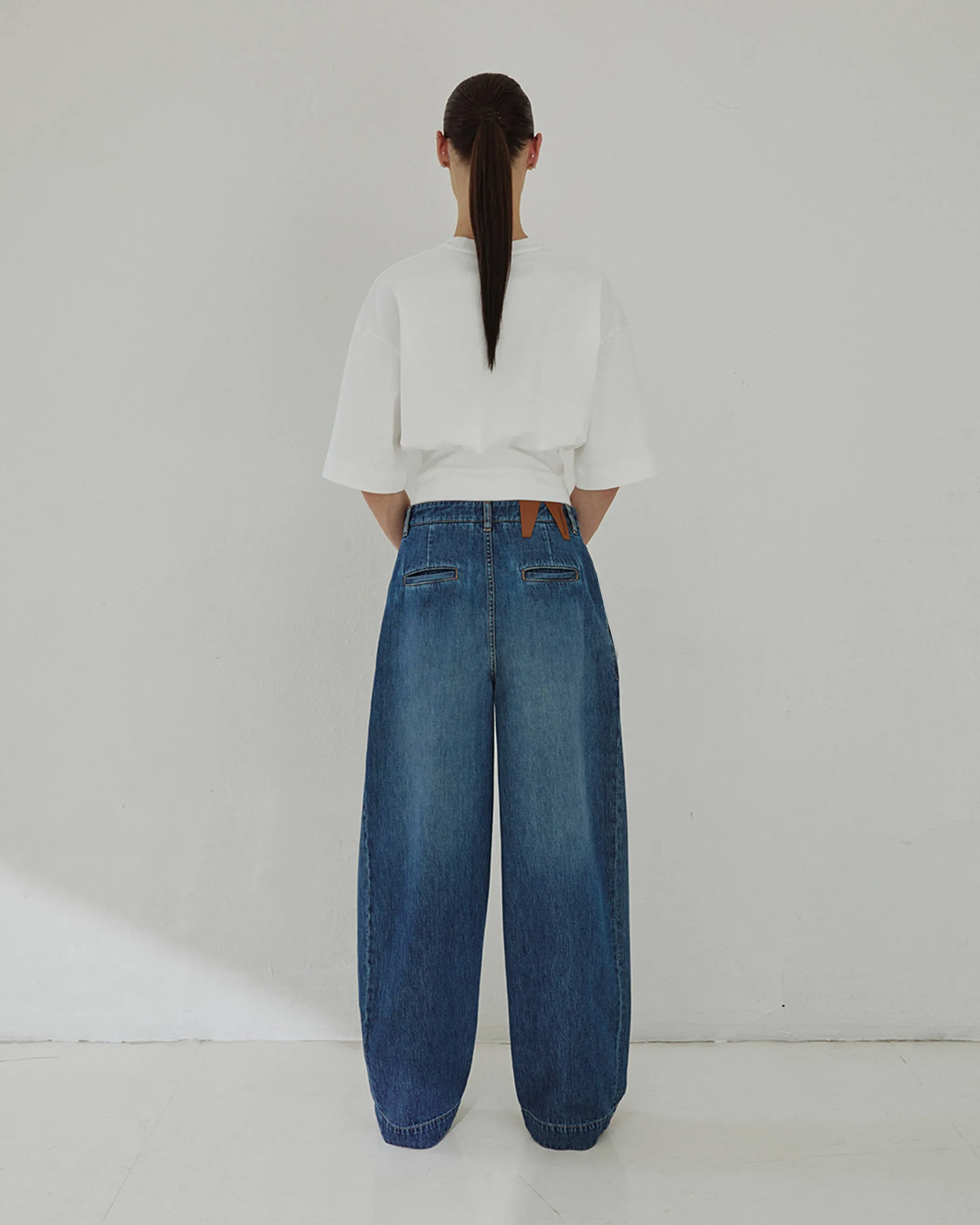 FRANCE - PLEAT WIDE-LEG LIGHT DENIM sold by DARKPARK product image thumbnail 4