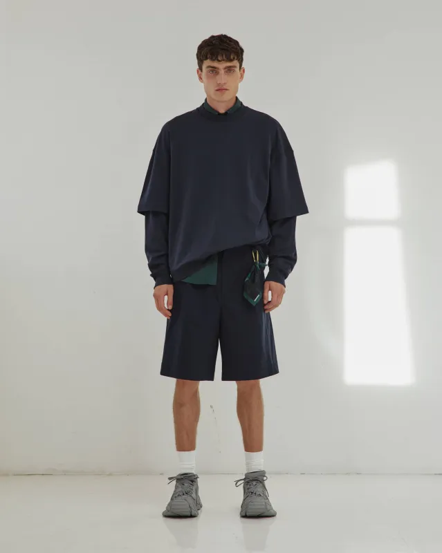 DENIS -WIDE-LEG SHORTS made by DARKPARK