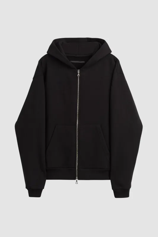 SOUVENIR FULL ZIP HOODIE / BLACK made by UNI/FORM
