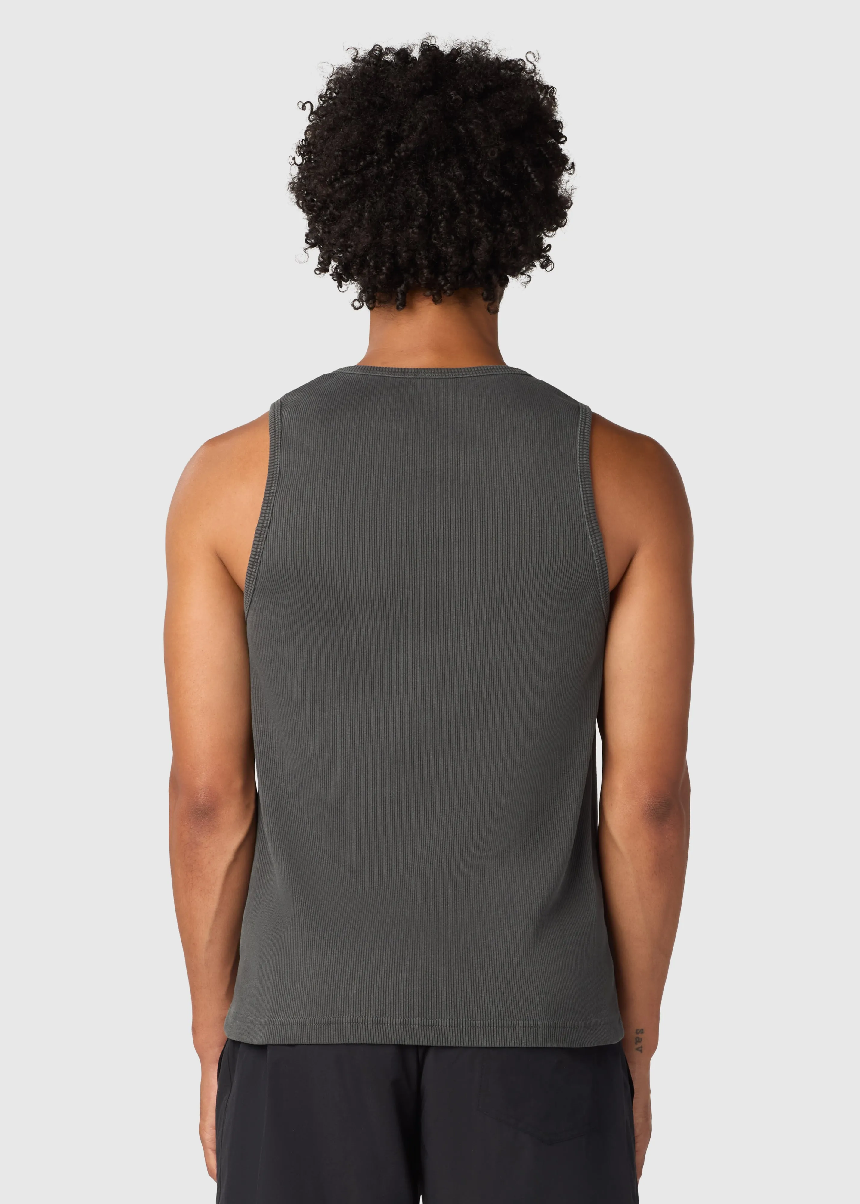 HAVANA RIBBED TANK / WASHED BLACK sold by UNI/FORM product image thumbnail 4