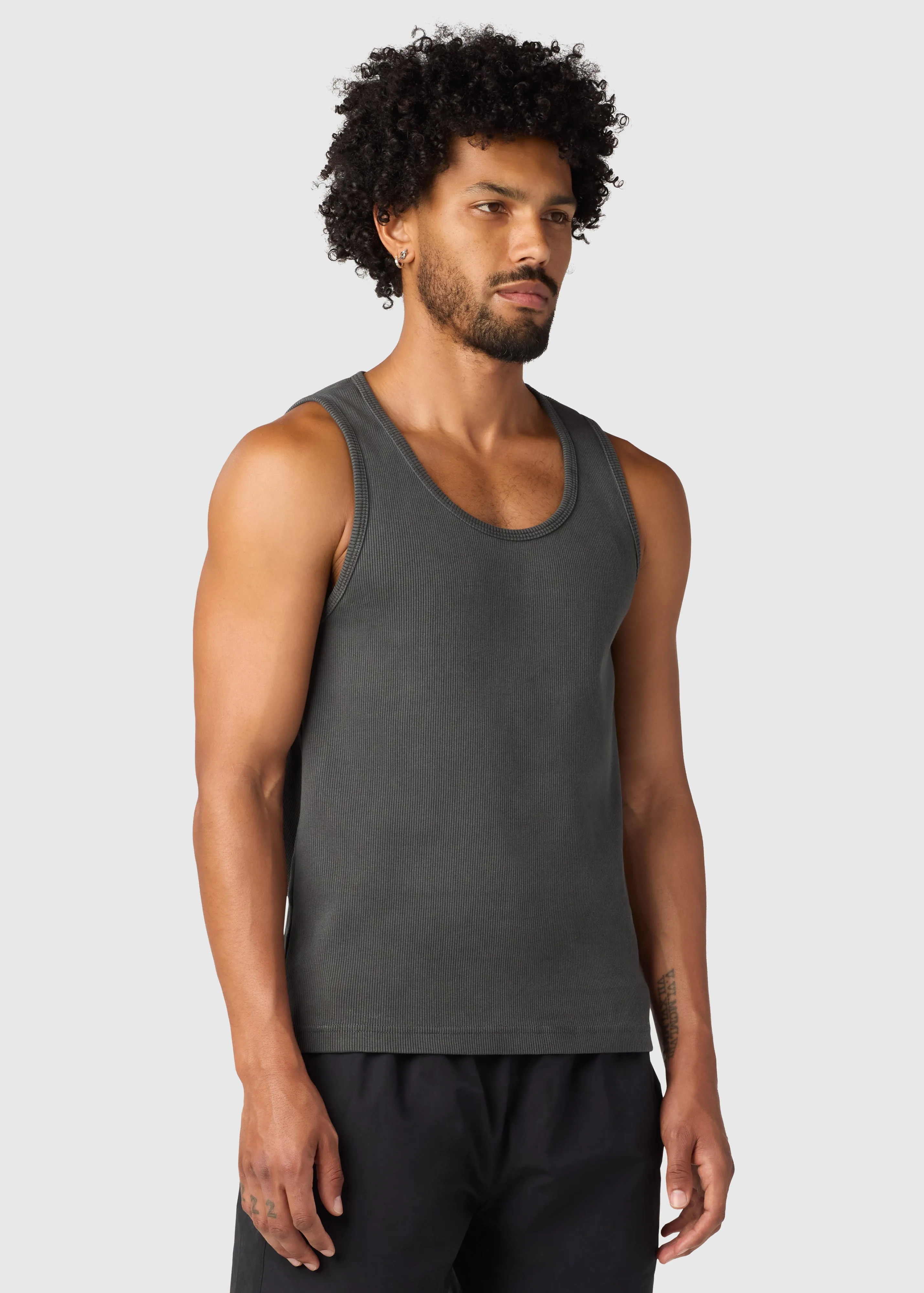 HAVANA RIBBED TANK / WASHED BLACK sold by UNI/FORM product image thumbnail 3