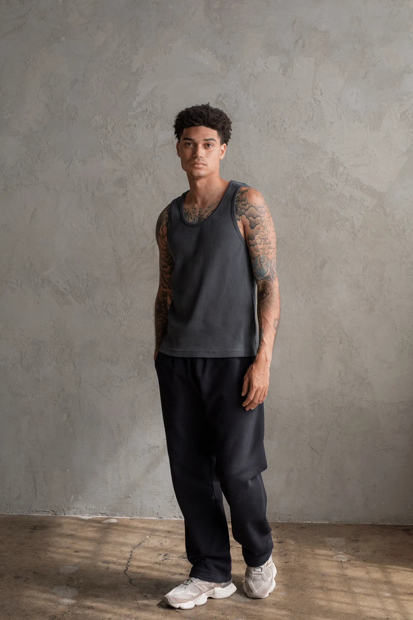 HAVANA RIBBED TANK / WASHED BLACK sold by UNI/FORM product image thumbnail 5