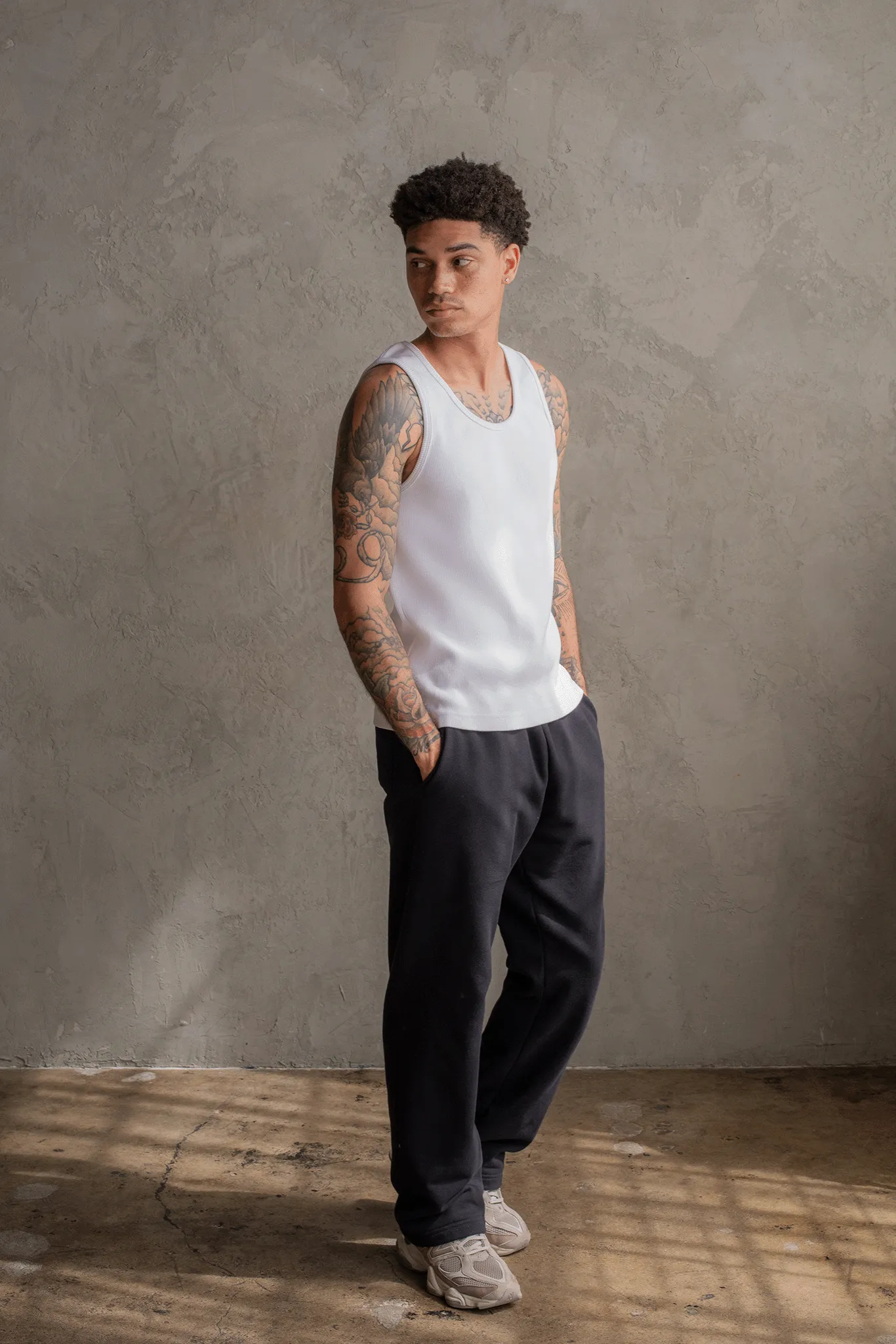HAVANA RIBBED TANK / WHITE sold by UNI/FORM product image thumbnail 4