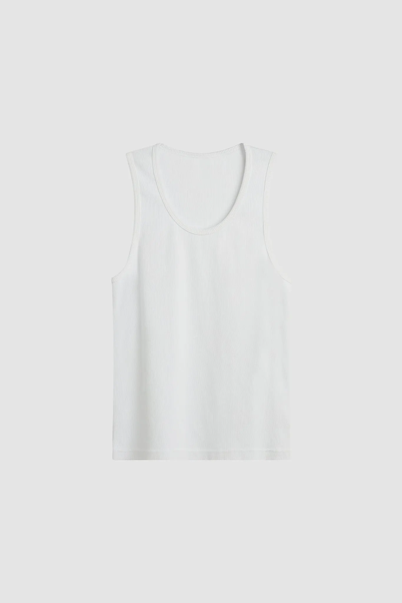 HAVANA RIBBED TANK / WHITE sold by UNI/FORM