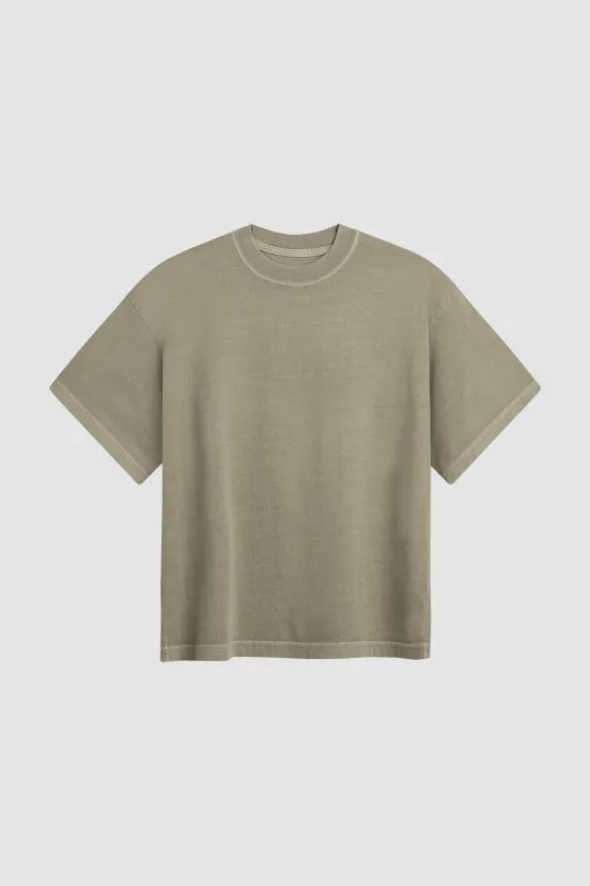 CROPPED TEE / WASHED CONCRETE made by UNI/FORM