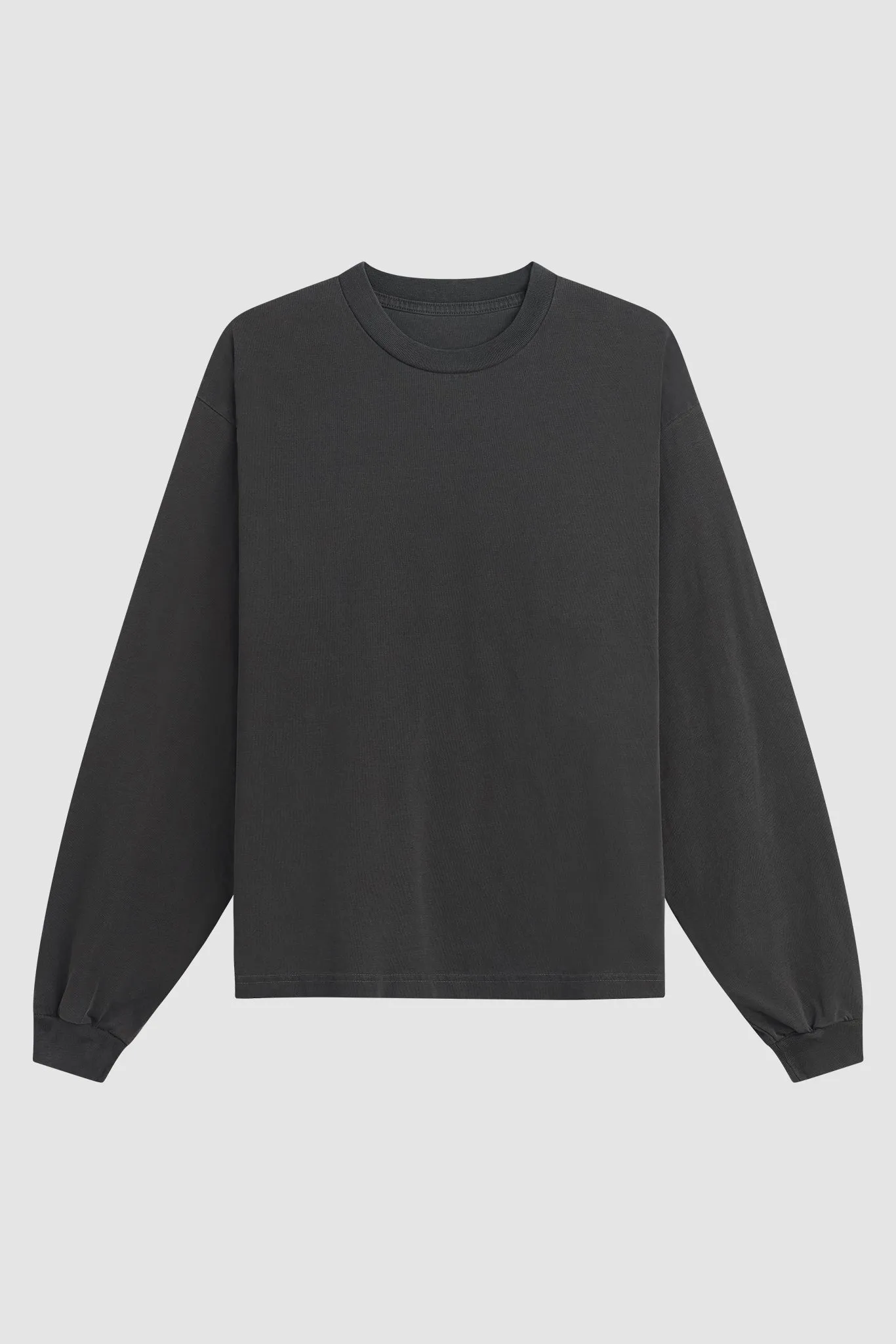 HEAVYWEIGHT CROPPED LONG SLEEVE / WASHED BLACK sold by UNI/FORM product image thumbnail 2