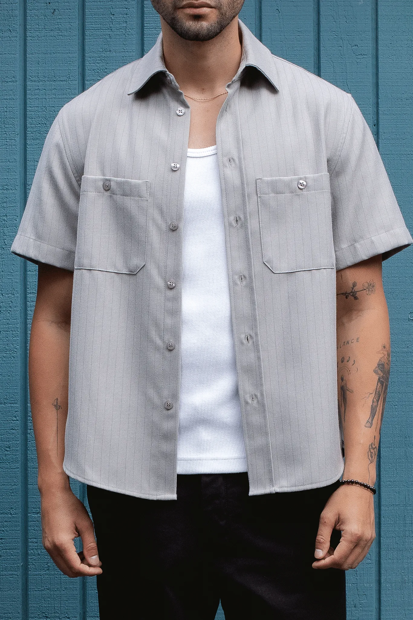 BONNEVILLE MECHANIC SHIRT / LIGHT SMOKE sold by UNI/FORM product image thumbnail 3
