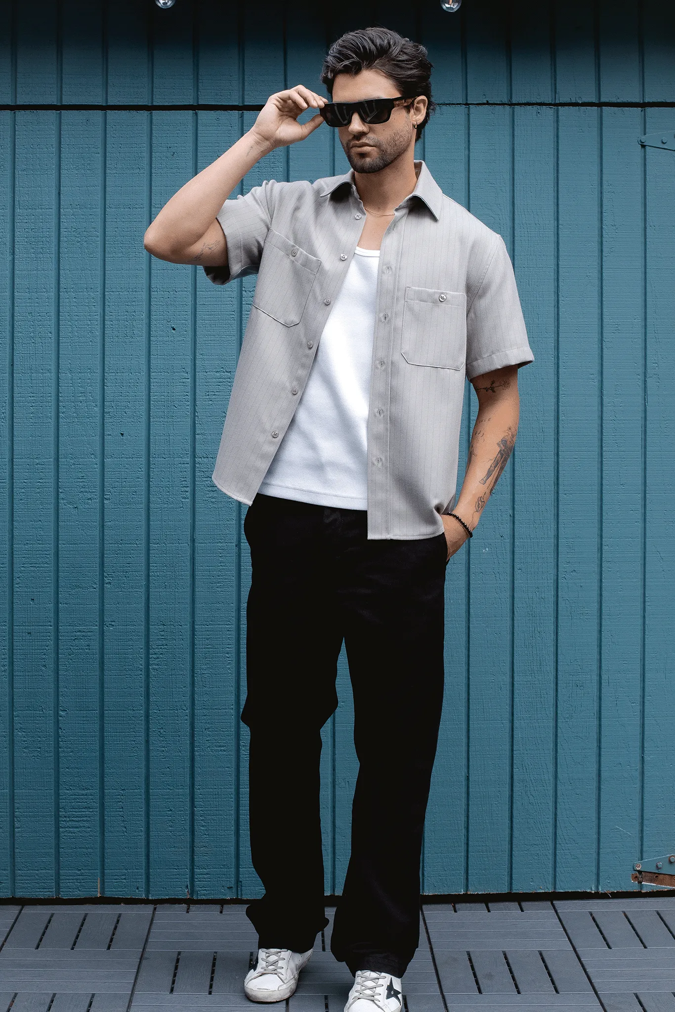 BONNEVILLE MECHANIC SHIRT / LIGHT SMOKE sold by UNI/FORM product image thumbnail 5