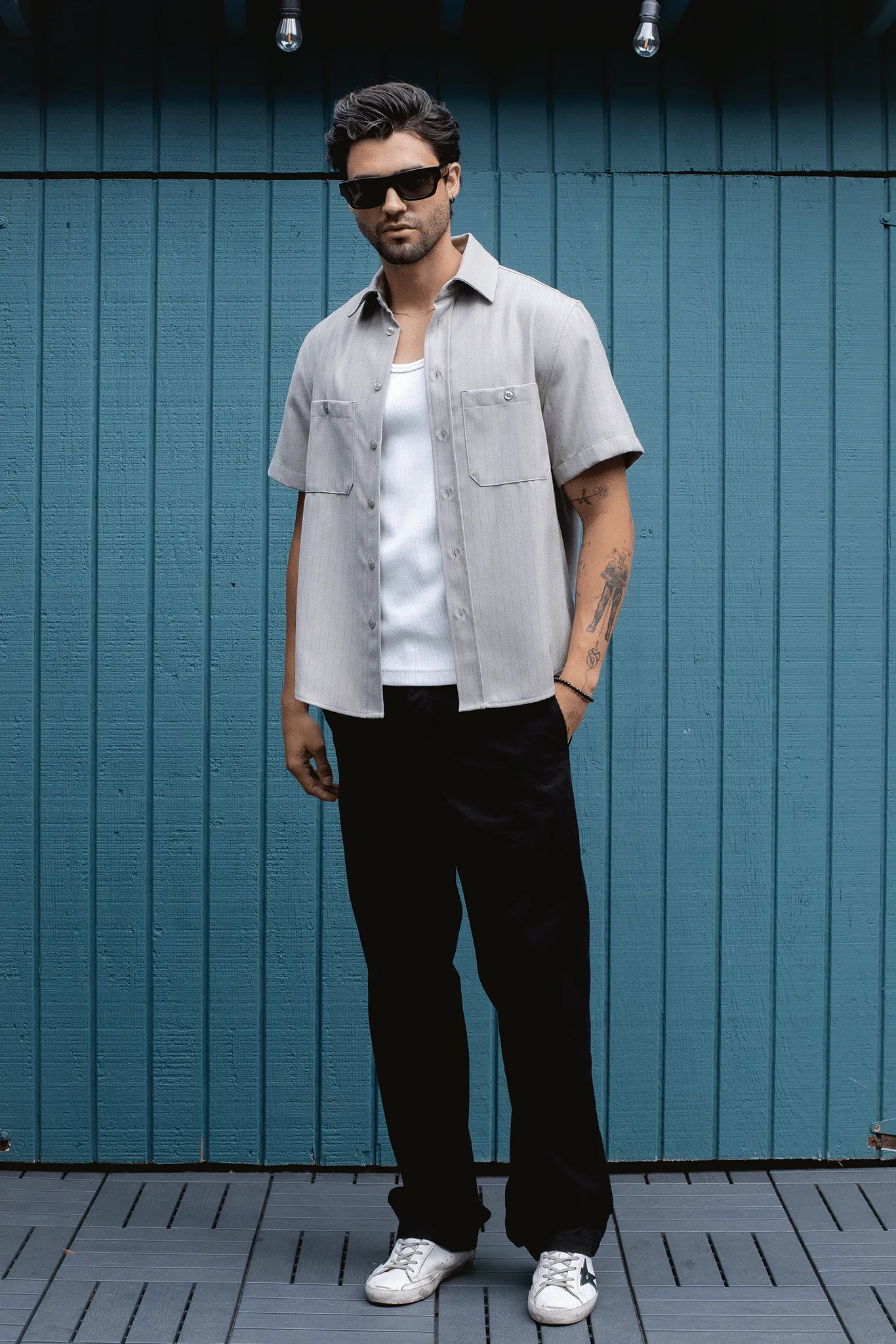 BONNEVILLE MECHANIC SHIRT / LIGHT SMOKE sold by UNI/FORM product image thumbnail 4
