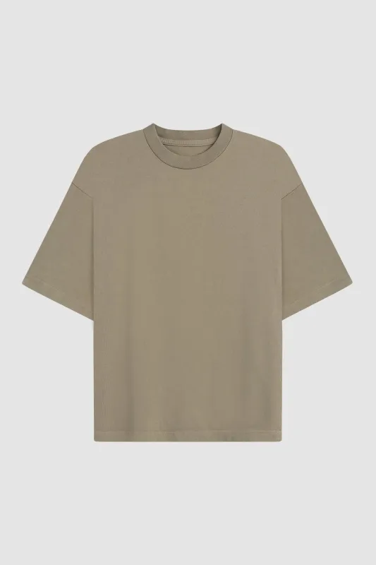 HEAVYWEIGHT CROPPED TEE / MOCHA made by UNI/FORM